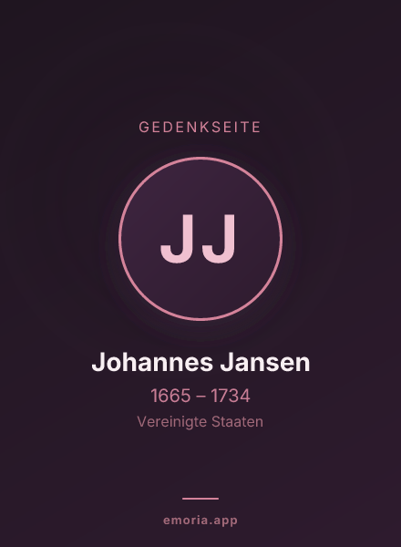 Gedenkportrait von Johannes Jansen