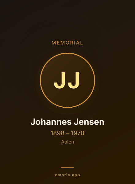 Memorial portrait of Johannes Jensen