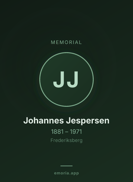 Memorial portrait of Johannes Jespersen