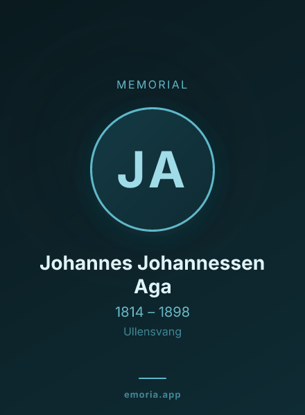 Memorial portrait of Johannes Johannessen Aga