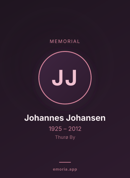 Memorial portrait of Johannes Johansen