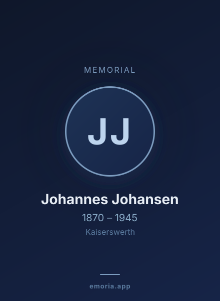 Memorial portrait of Johannes Johansen