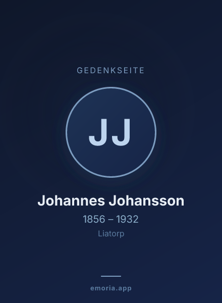 Gedenkportrait von Johannes Johansson