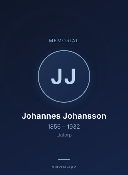 Memorial portrait of Johannes Johansson