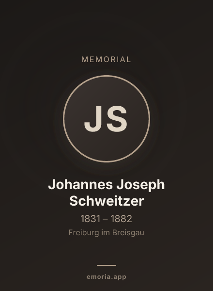 Memorial portrait of Johannes Joseph Schweitzer