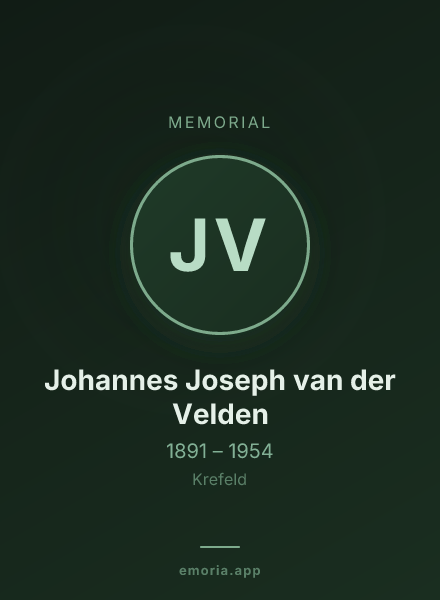 Memorial portrait of Johannes Joseph van der Velden