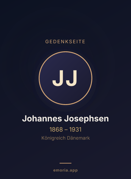 Gedenkportrait von Johannes Josephsen
