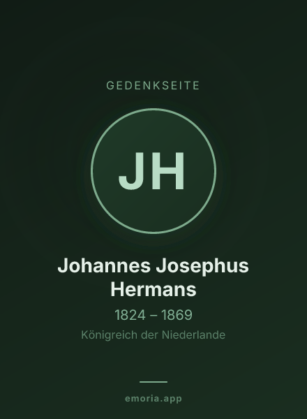 Gedenkportrait von Johannes Josephus Hermans