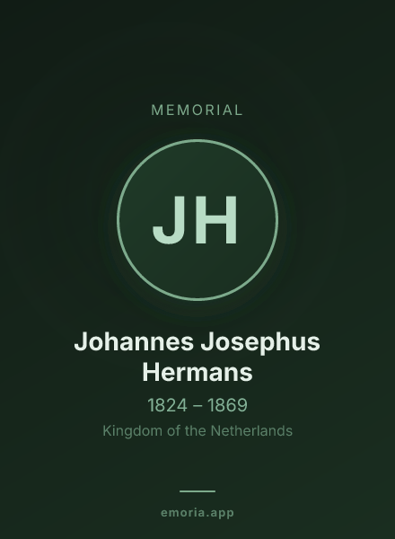 Memorial portrait of Johannes Josephus Hermans