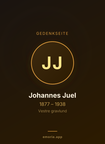 Gedenkportrait von Johannes Juel