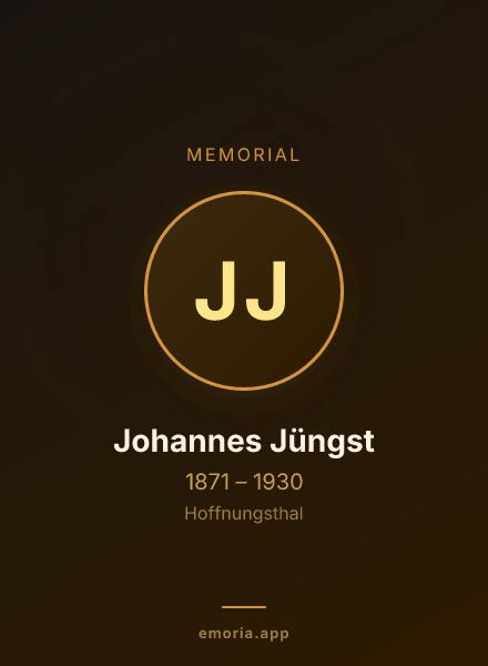 Memorial portrait of Johannes Jüngst