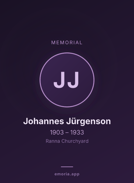 Memorial portrait of Johannes Jürgenson
