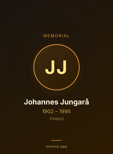 Memorial portrait of Johannes Jungarå