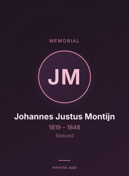 Memorial portrait of Johannes Justus Montijn