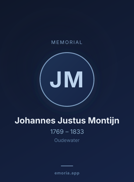Memorial portrait of Johannes Justus Montijn