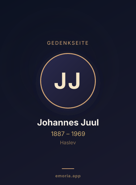 Gedenkportrait von Johannes Juul