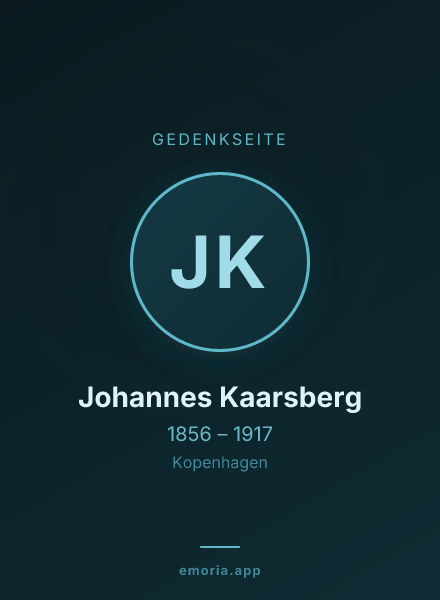 Gedenkportrait von Johannes Kaarsberg
