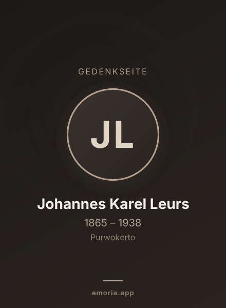 Gedenkportrait von Johannes Karel Leurs