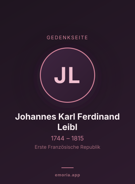 Gedenkportrait von Johannes Karl Ferdinand Leibl
