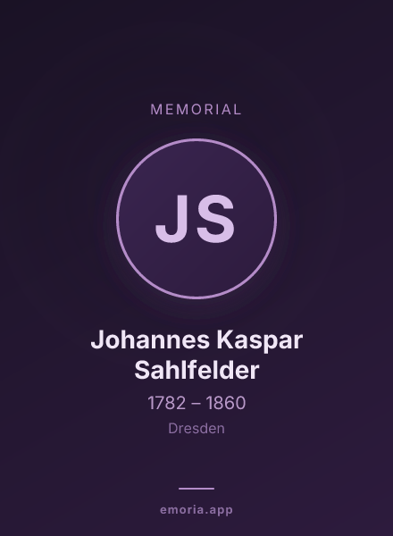Memorial portrait of Johannes Kaspar Sahlfelder