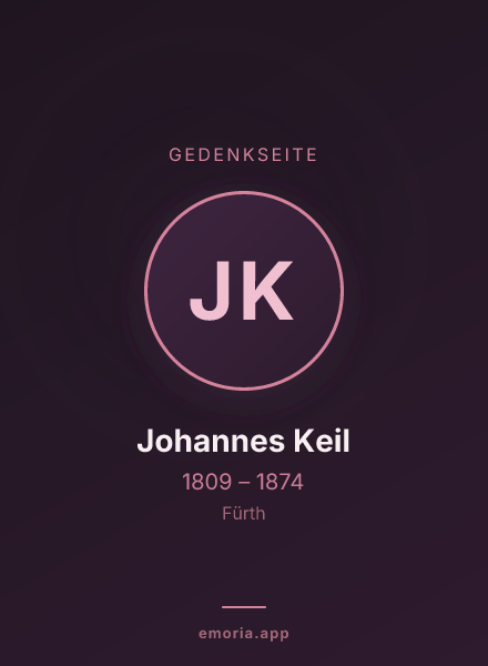 Gedenkportrait von Johannes Keil