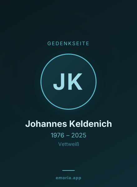 Gedenkportrait von Johannes Keldenich