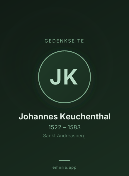 Gedenkportrait von Johannes Keuchenthal