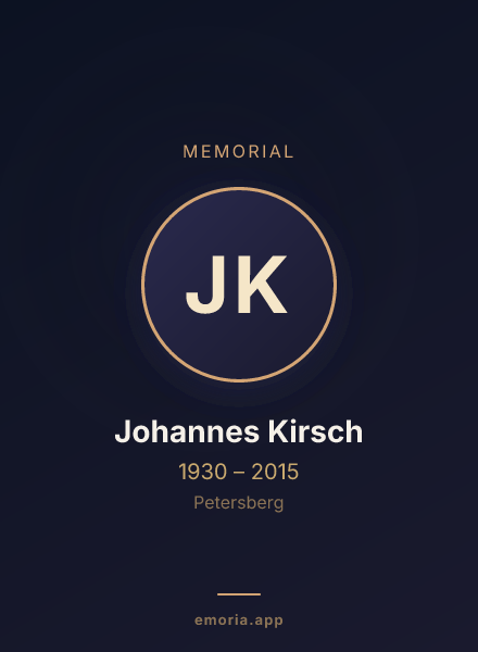 Memorial portrait of Johannes Kirsch