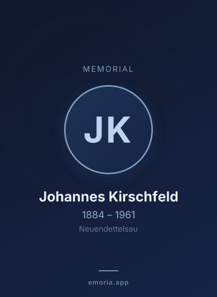 Memorial portrait of Johannes Kirschfeld