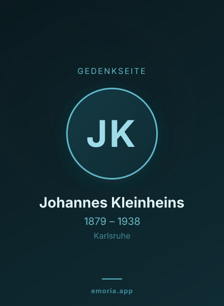 Gedenkportrait von Johannes Kleinheins