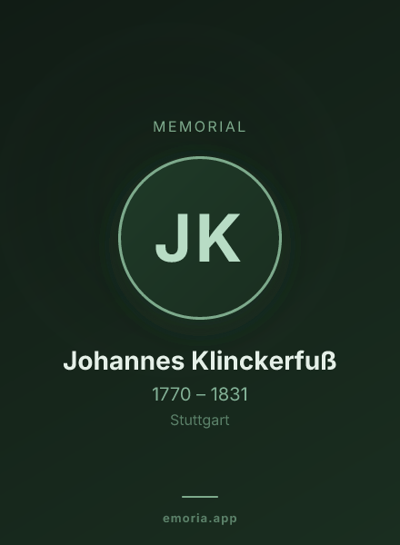 Memorial portrait of Johannes Klinckerfuß