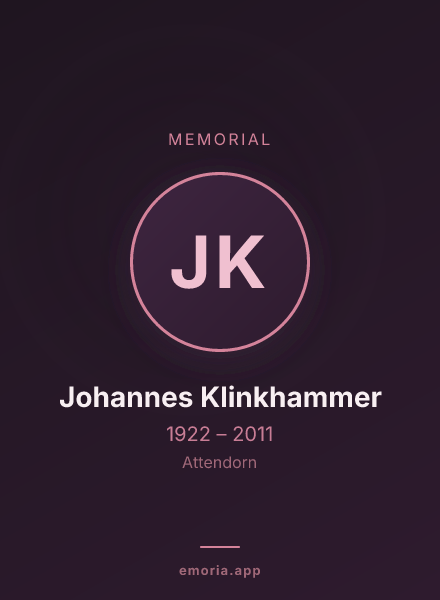 Memorial portrait of Johannes Klinkhammer