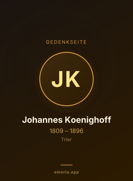 Gedenkportrait von Johannes Koenighoff