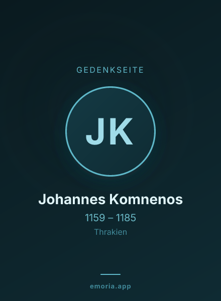 Gedenkportrait von Johannes Komnenos