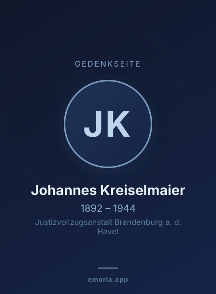 Gedenkportrait von Johannes Kreiselmaier