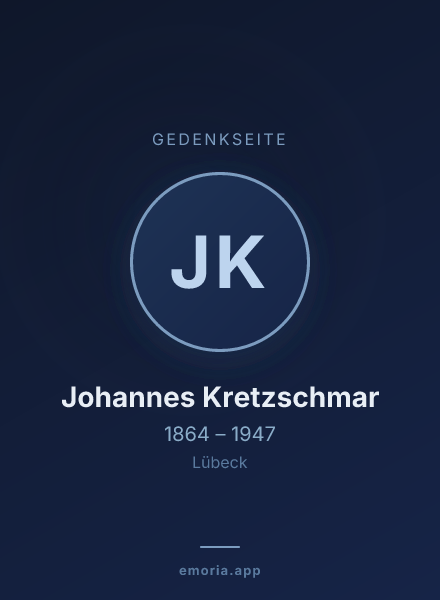 Gedenkportrait von Johannes Kretzschmar