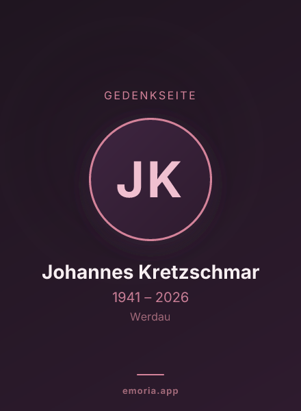 Gedenkportrait von Johannes Kretzschmar