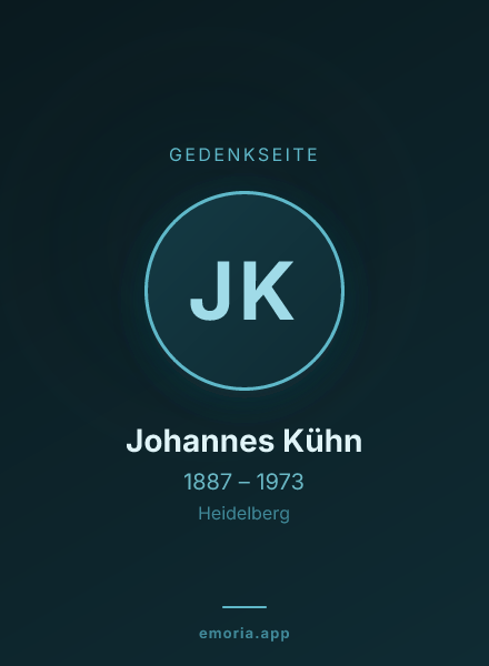 Gedenkportrait von Johannes Kühn