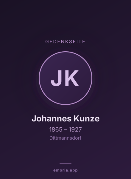 Gedenkportrait von Johannes Kunze