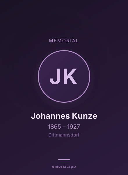 Memorial portrait of Johannes Kunze