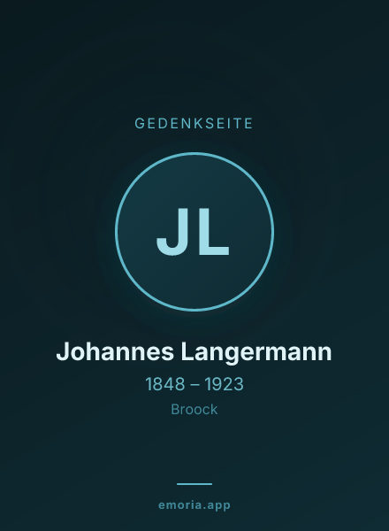 Gedenkportrait von Johannes Langermann