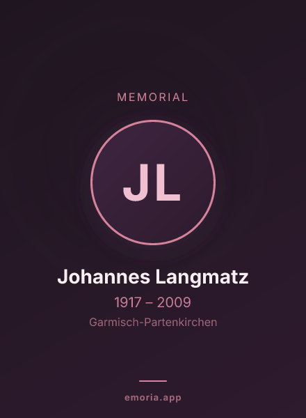 Memorial portrait of Johannes Langmatz