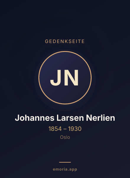 Gedenkportrait von Johannes Larsen Nerlien