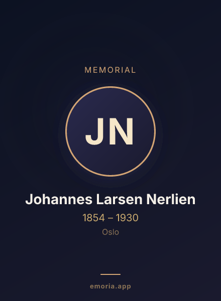 Memorial portrait of Johannes Larsen Nerlien