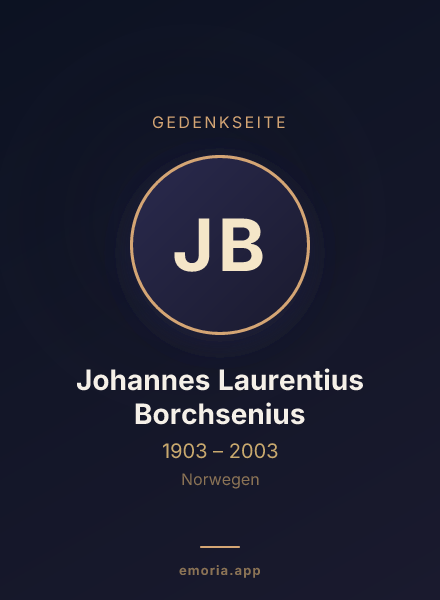 Gedenkportrait von Johannes Laurentius Borchsenius