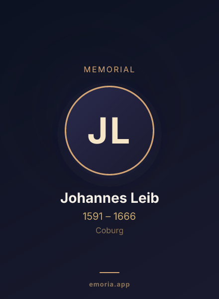 Memorial portrait of Johannes Leib