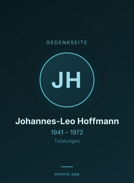 Gedenkportrait von Johannes-Leo Hoffmann