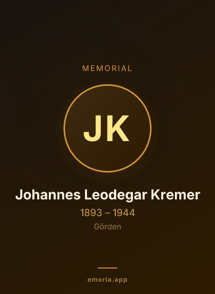 Memorial portrait of Johannes Leodegar Kremer