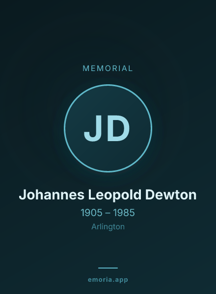 Memorial portrait of Johannes Leopold Dewton