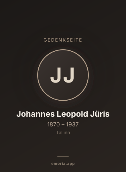 Gedenkportrait von Johannes Leopold Jüris